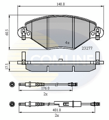 Brake Pad Set, disc brake (CBP21120)