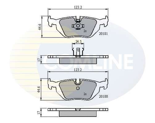 Brake Pad Set, disc brake (CBP0166)