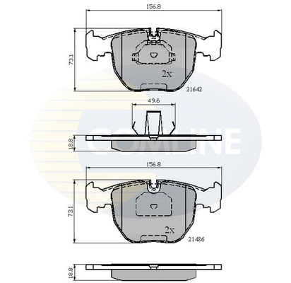Brake Pad Set, disc brake (CBP01096)