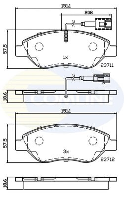 Brake Pad Set, disc brake (CBP11222)