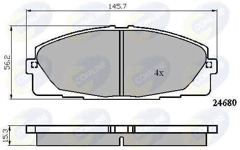 Brake Pad Set, disc brake (CBP01706)