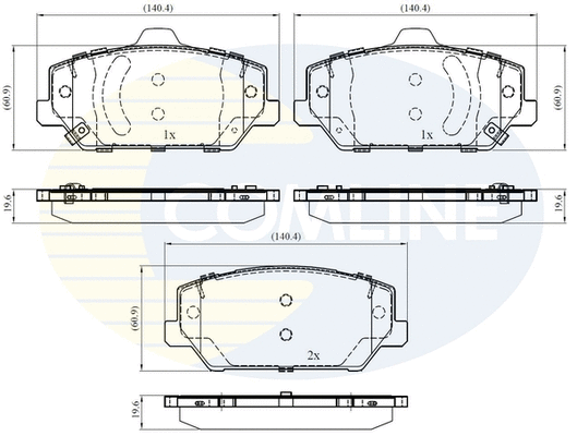 Brake Pad Set, disc brake (CBP32440)