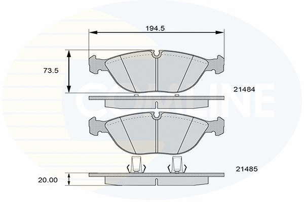 Brake Pad Set, disc brake (CBP01003)