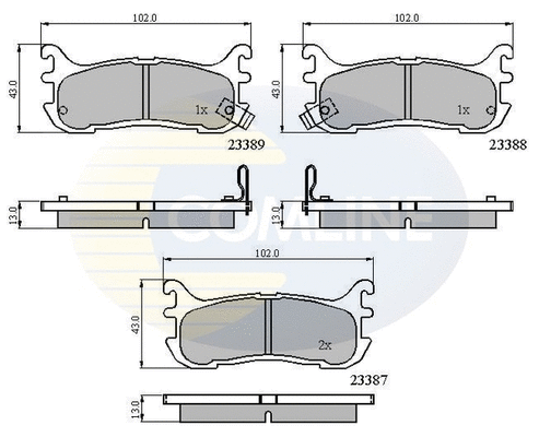 Brake Pad Set, disc brake (CBP3822)