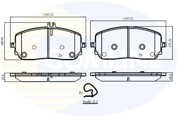 Brake Pad Set, disc brake (CBP02863)