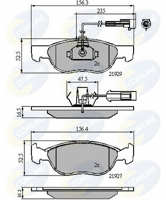 Brake Pad Set, disc brake (CBP11016)