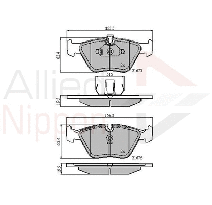 Brake Pad Set, disc brake (ADB01010)