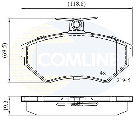 Brake Pad Set, disc brake (CBP0736)