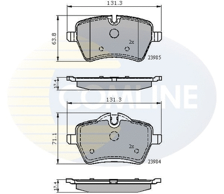 Brake Pad Set, disc brake (CBP01673)