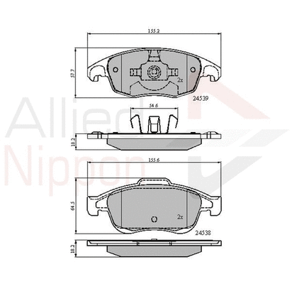 Brake Pad Set, disc brake (ADB01719)