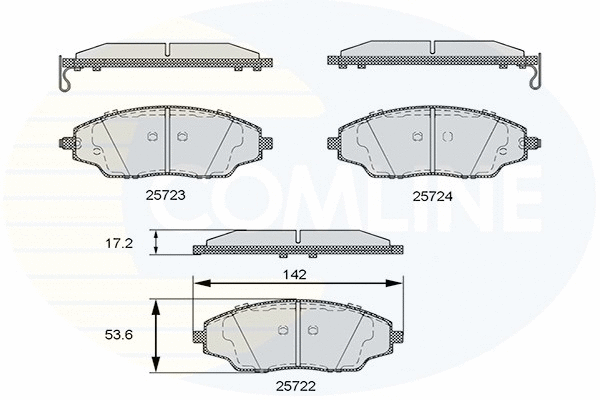 Brake Pad Set, disc brake (CBP36083)