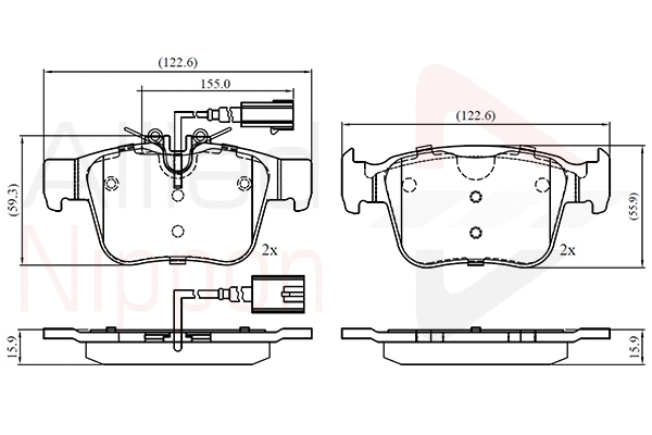 Brake Pad Set, disc brake (ADB12426)