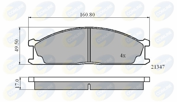 Brake Pad Set, disc brake (CBP0423)