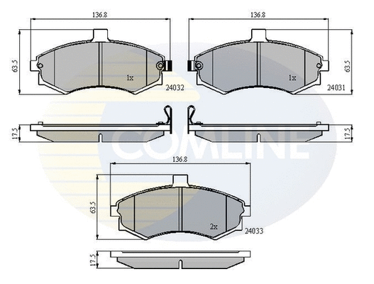 Brake Pad Set, disc brake (CBP31176)