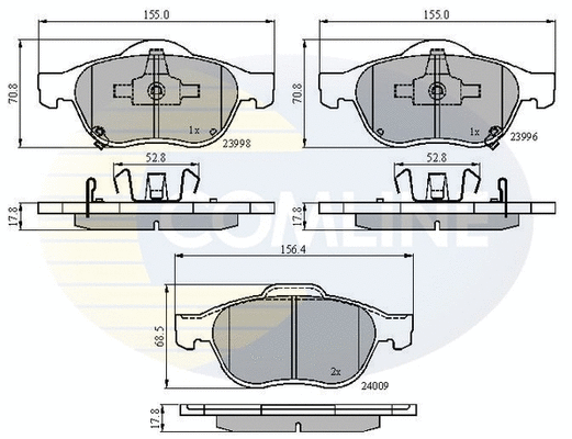 Brake Pad Set, disc brake (CBP31249)