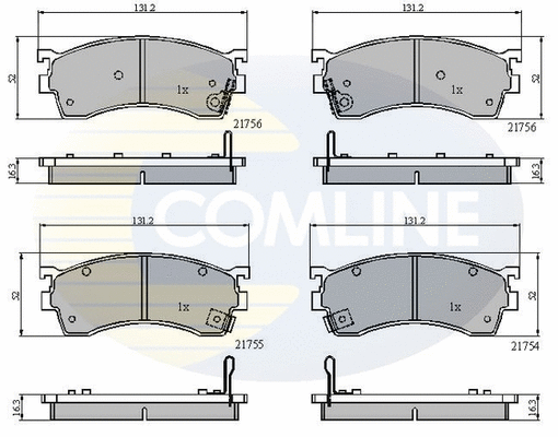 Brake Pad Set, disc brake (CBP3326)