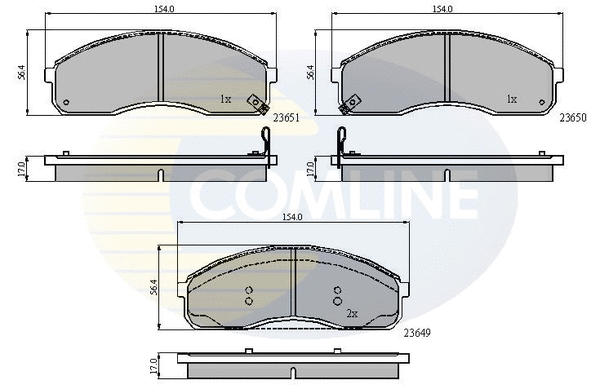 Brake Pad Set, disc brake (CBP3968)