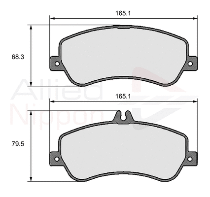 Brake Pad Set, disc brake (ADB06138)
