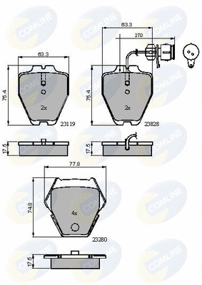 Brake Pad Set, disc brake (CBP11770)