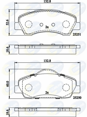 Brake Pad Set, disc brake (CBP02199)