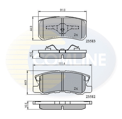 Brake Pad Set, disc brake (CBP0905)