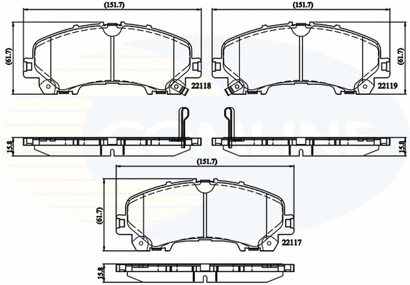 Brake Pad Set, disc brake (CBP32337)