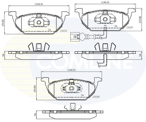 Brake Pad Set, disc brake (CBP1851)