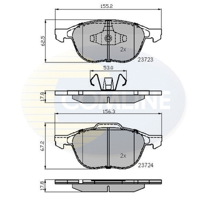 Brake Pad Set, disc brake (CBP01323)