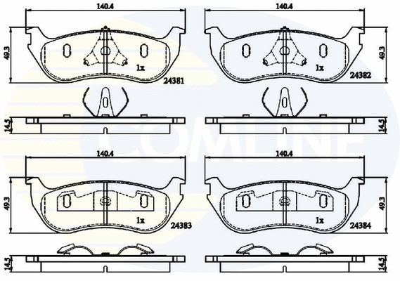 Brake Pad Set, disc brake (CBP01751)