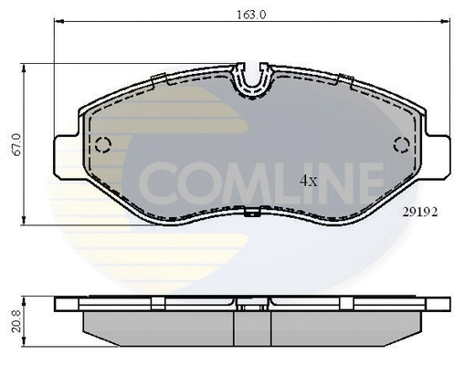 Brake Pad Set, disc brake (CBP01555)