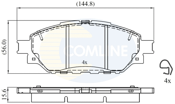 Brake Pad Set, disc brake (CBP02305)