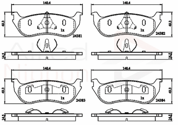 Brake Pad Set, disc brake (ADB01751)
