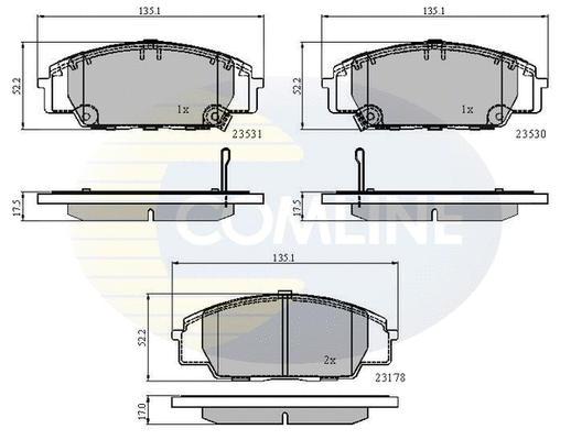Brake Pad Set, disc brake (CBP3947)