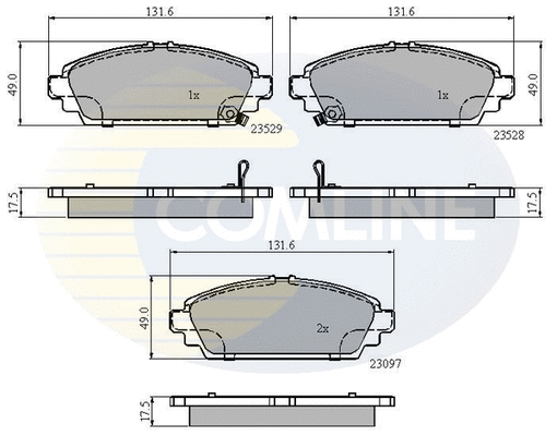 Brake Pad Set, disc brake (CBP3943)