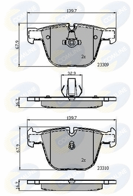 Brake Pad Set, disc brake (CBP01794)
