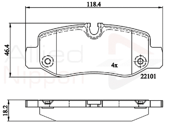 Brake Pad Set, disc brake (ADB02315)