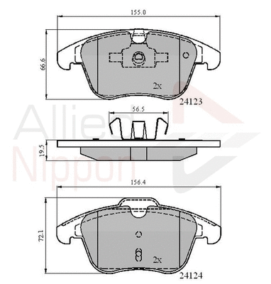 Brake Pad Set, disc brake (ADB01591)