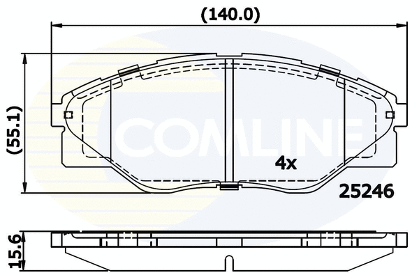 Brake Pad Set, disc brake (CBP01660)