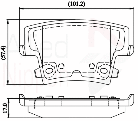 Brake Pad Set, disc brake (ADB32216)