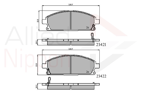 Brake Pad Set, disc brake (ADB3591)