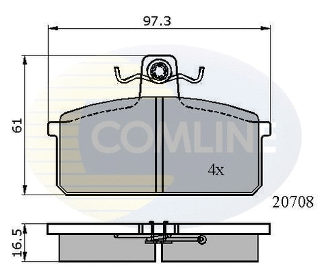 Brake Pad Set, disc brake (CBP0204)