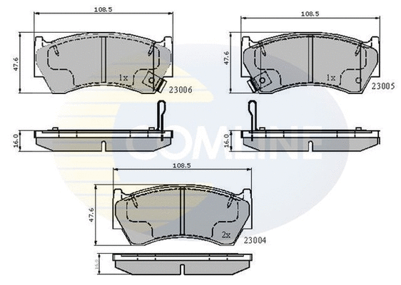 Brake Pad Set, disc brake (CBP3449)