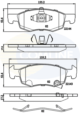 Brake Pad Set, disc brake (CBP32301)