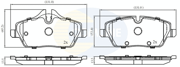 Brake Pad Set, disc brake (CBP02444)
