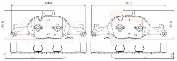 Brake Pad Set, disc brake (ADB02363)