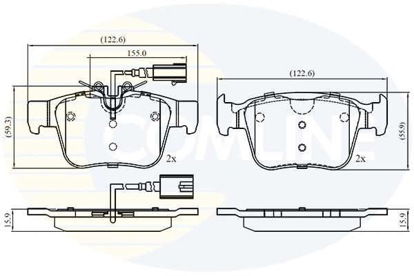 Brake Pad Set, disc brake (CBP12426)