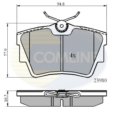 Brake Pad Set, disc brake (CBP0874)