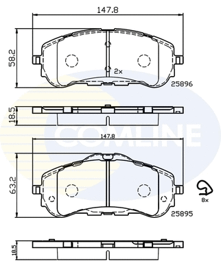 Brake Pad Set, disc brake (CBP32232)