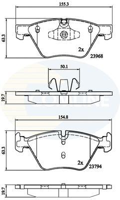 Brake Pad Set, disc brake (CBP02011)