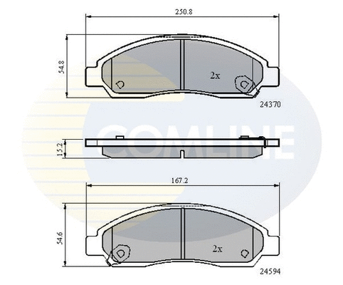 Brake Pad Set, disc brake (CBP31573)